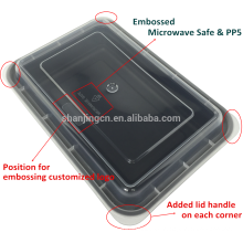 Microwave Safe and LeakProof plastic Contenedor de 1 compartimento para alimentos Contenedores de almacenamiento de alimentos Contenedores de preparación de comida